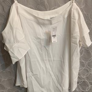 White Cold Shoulder Blouse